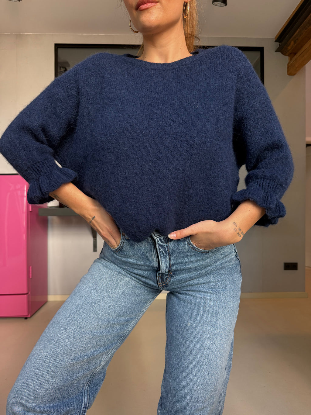 Pullover Ruffle NAVY