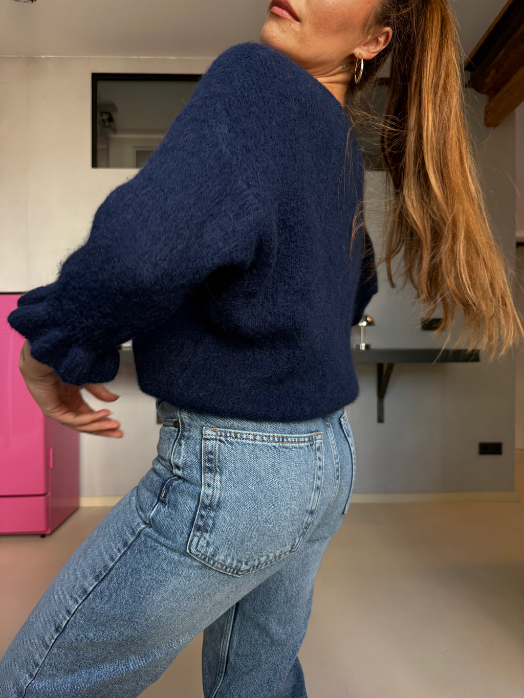 Pullover Ruffle NAVY