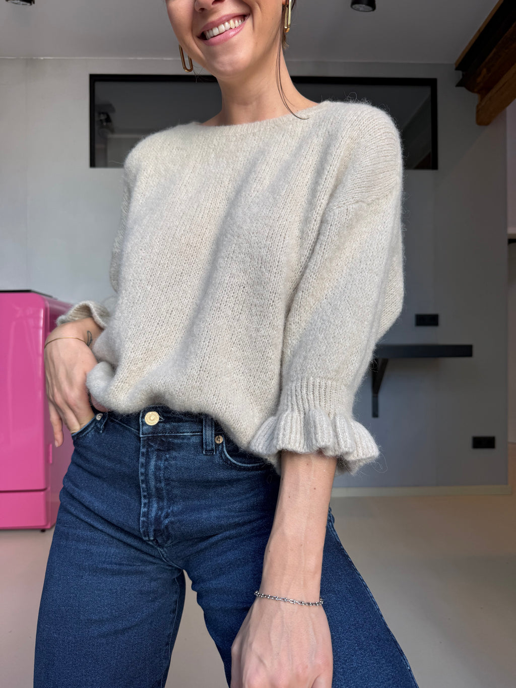 Pullover Ruffle NAVY