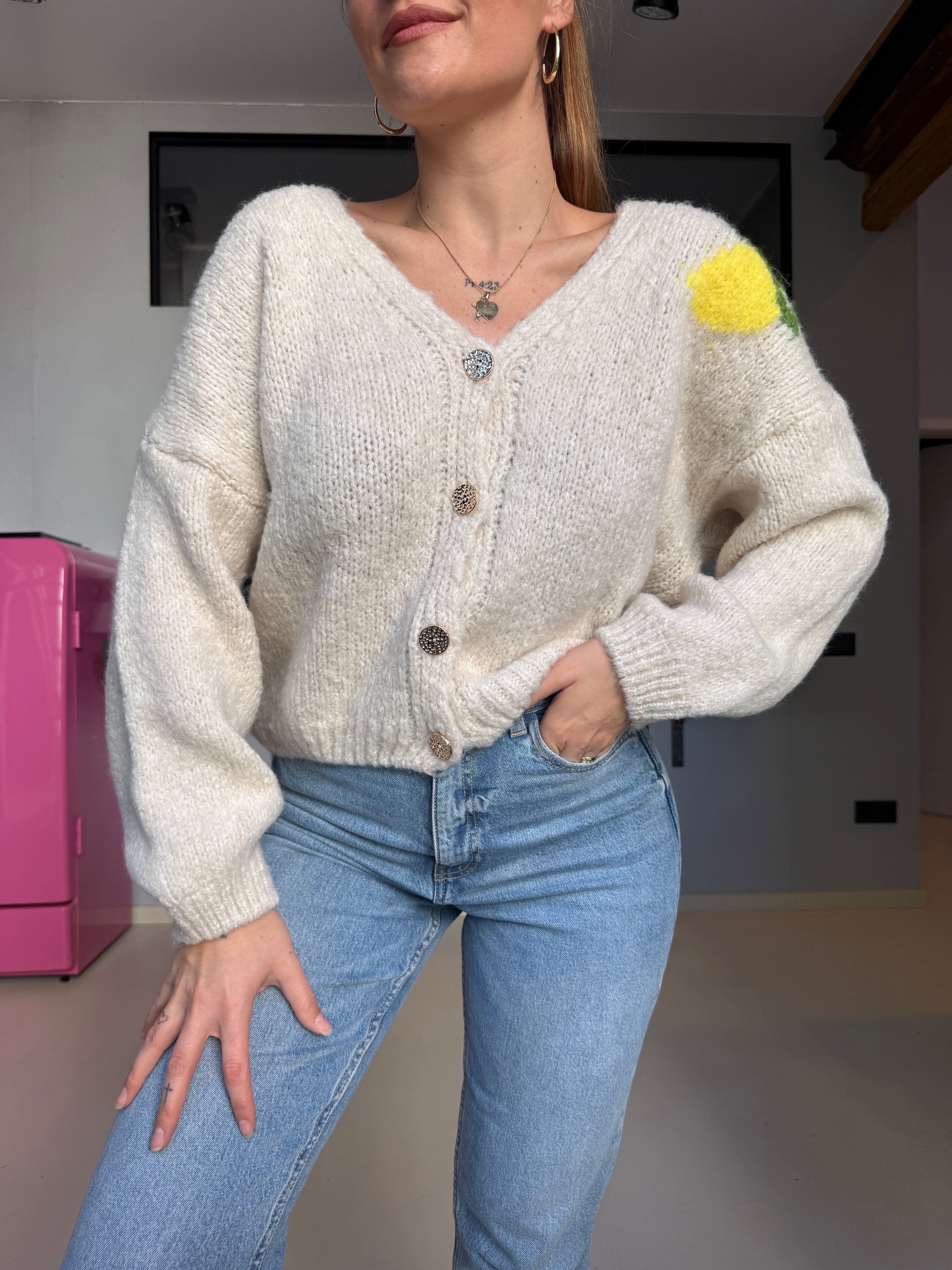 Short Lemon Cardigan